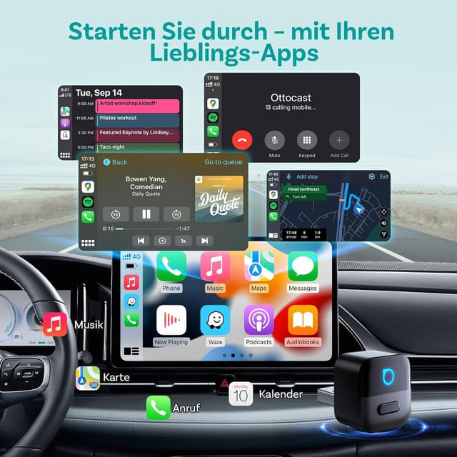 Thumbnail 2 de OTTOCAST Mini Pico 2‑in‑1 Wireless CarPlay Android Auto