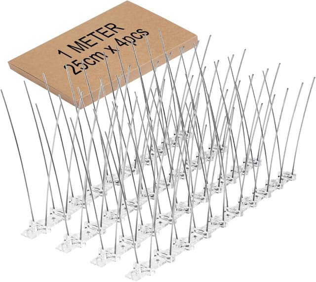 Detalle de Dissuasori per piccioni da 1 metro (anti-piccioni) – 4 pezzi per balconi, tetti e giardini