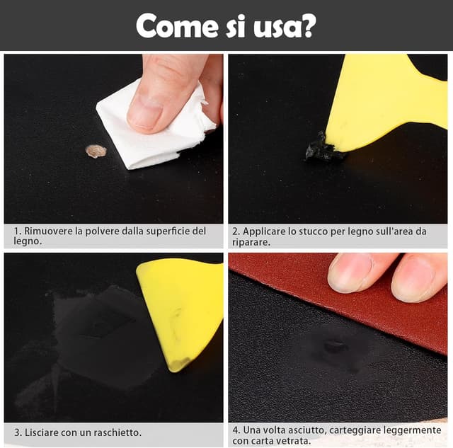 Detalle de SEISSO Stucco per Legno Nero 200 g