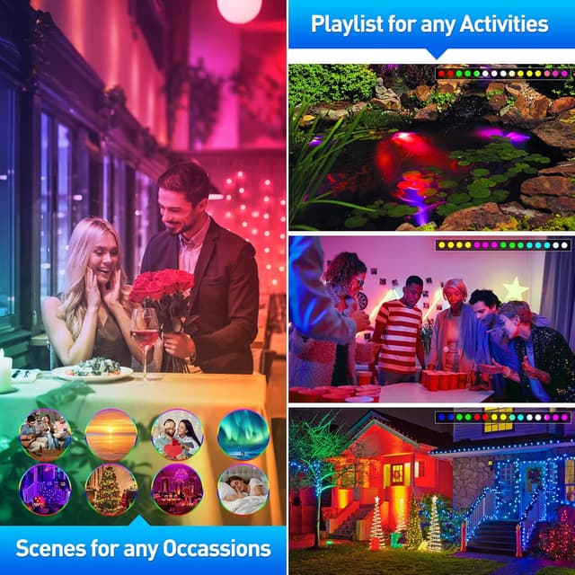 Thumbnail 4 de T-SUNUS Teichbeleuchtung Unterwasser RGB