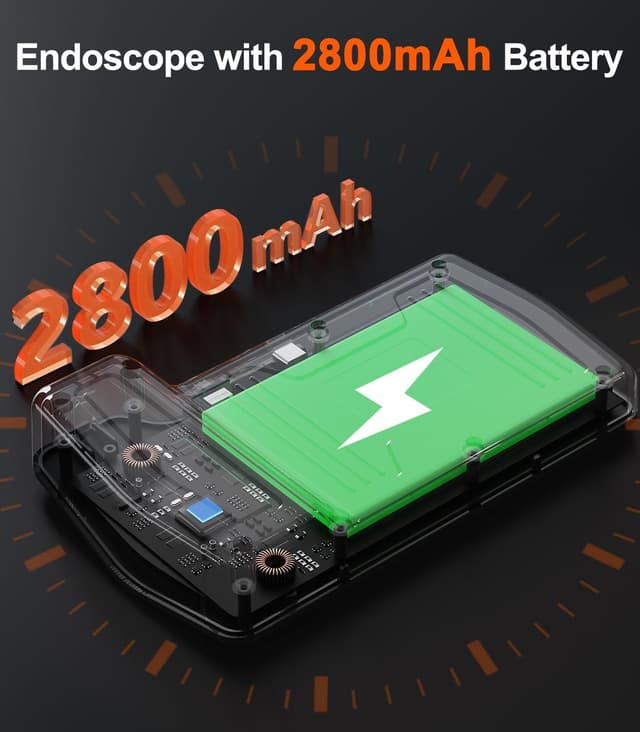 Thumbnail 6 de TURNRISE 50FT Triple-Lens Endoscope Inspection Camera with 5in IPS Screen, 8 LED and IP67 Probe