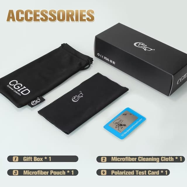 Detalle 2 de CGID Occhiali da sole da donna polarizzati retrò con protezione UV400