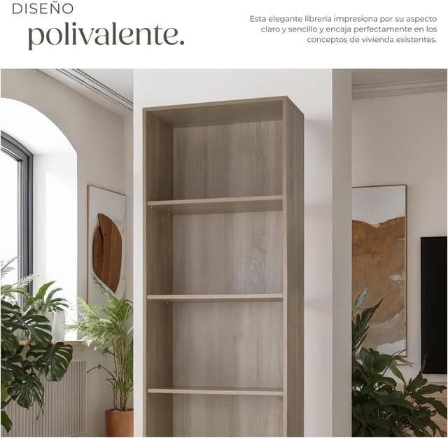 Thumbnail 6 de tectake Estantería Madera 5 Compartimentos