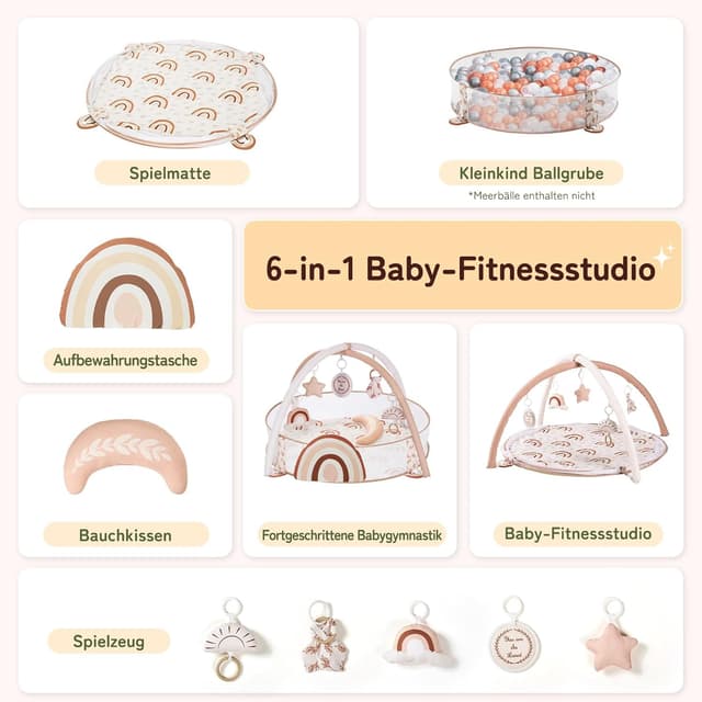 Detalle 2 de Mallify Baby-Spielbogen 6-in-1 XL