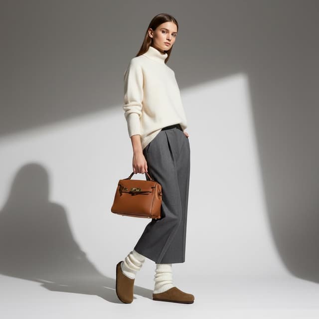 Detalle de CUSHIONAIRE Lute Genuine Suede Leather Clogs for Women 👡