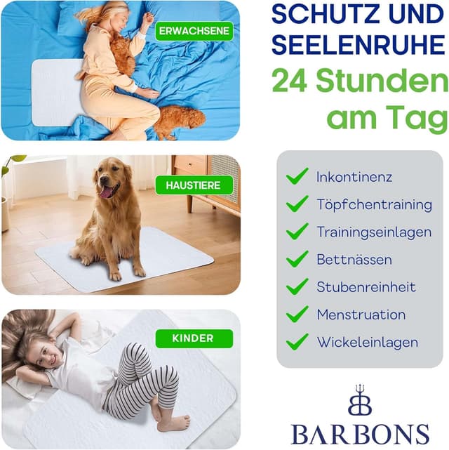 Thumbnail 4 de BARBONS Inkontinenzunterlage 75x90 waschbar