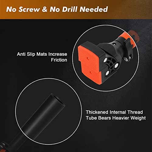 Detalle de AETKFO Barra de Dominadas sin Tornillos ajustable 72-110 cm (hasta 200 kg) para marco de puerta