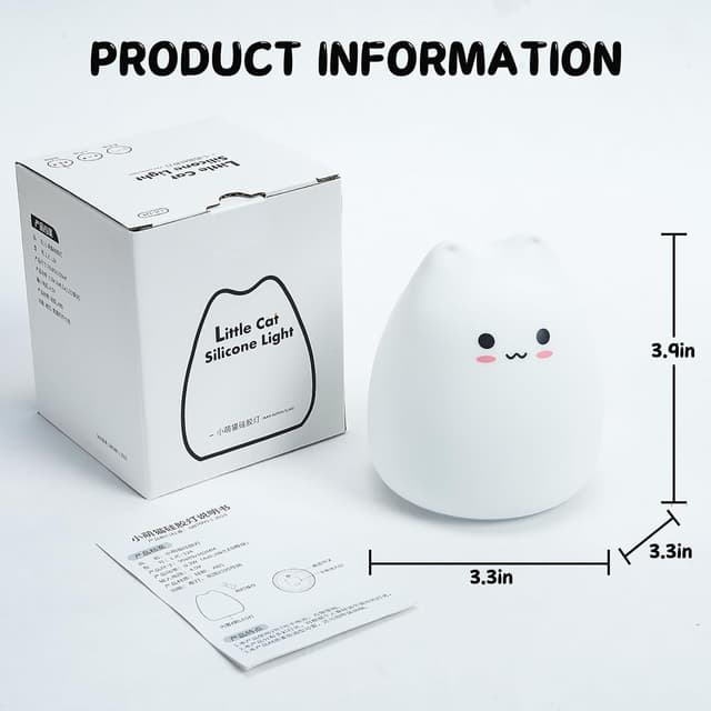 Thumbnail 6 de LOVERUIS Katzenlampe Nachtlicht 7 Farben 6–8h