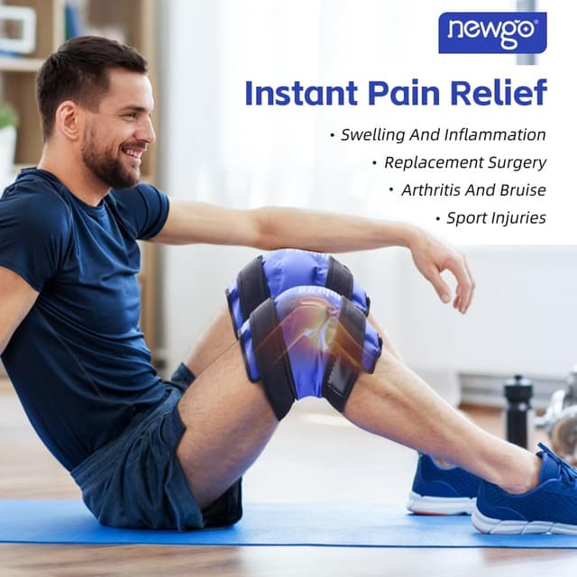 Detalle 2 de NEWGO Ice Pack 2-pack knee wrap