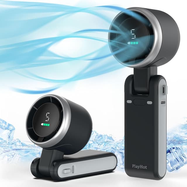 Detalle de PlayHot Portable Handheld Turbo Fan 5 Gear Wind