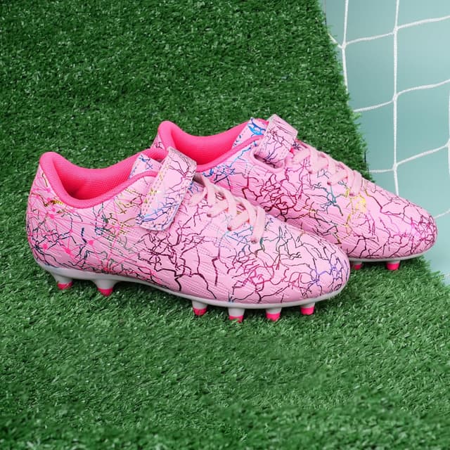 Detalle de brooman Kids Firm Ground Soccer Cleats (Girls) with Shin Guards & Soccer Socks