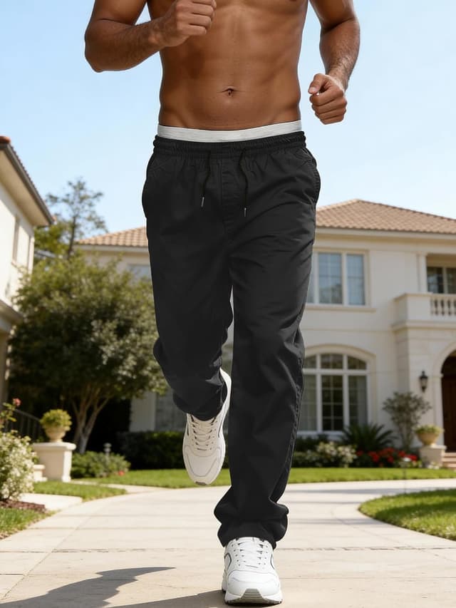 Detalle de Comdecevis Men’s Relaxed Fit Casual Pants Elastic Waist Sweatpants with Pockets Cargo Joggers