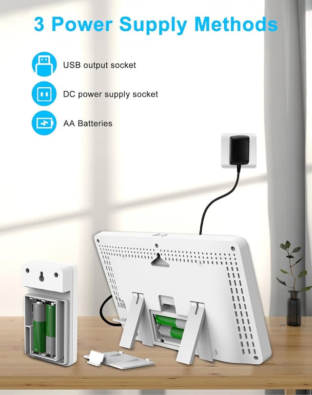 Thumbnail 4 de Wetterstation Funk mit Außensensor 60 m Reichweite Farbdisplay
