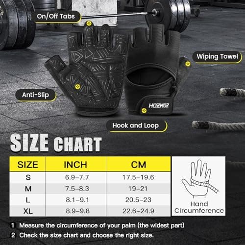 Thumbnail 5 de HOZMOZ Ventilated Weightlifting Gloves with Full Palm Protection
