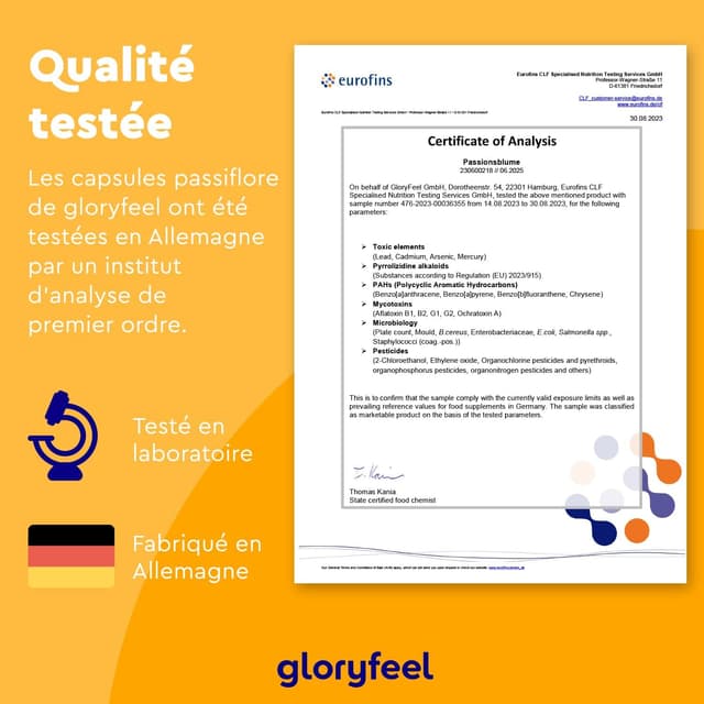 Detalle 2 de Extrait de Passiflore 5:1 937,5 mg – 240 capsules végétaliennes (approvisionnement 4 mois)