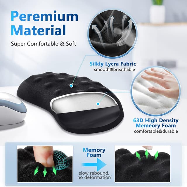 Detalle 1 de Handballenauflage Tastatur mit Massagepunkten