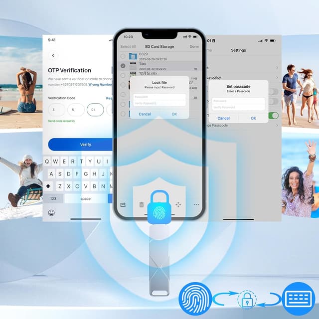 Detalle de Chiavetta USB Lightning MFi 256 GB 3 in 1