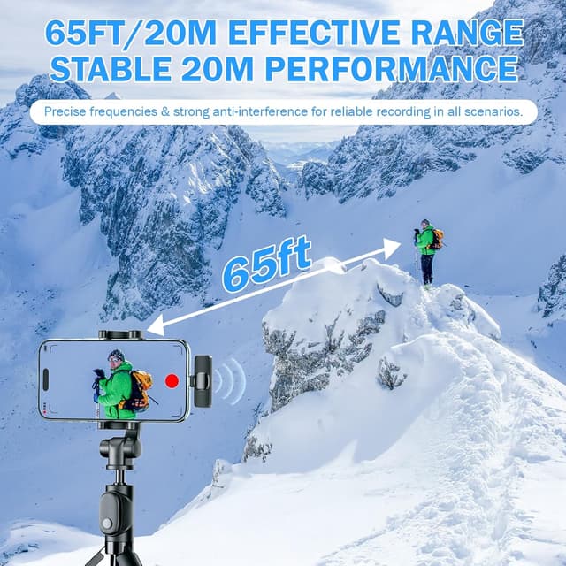 Thumbnail 3 de Micrófono Inalámbrico Solapa para iPhone iPad Android Ordenador, Mini Microfono Inalambrico para Movil,Micrófono Lavalier Inalámbrico Plug-Play Inalambrico, para Grabación de Vídeo, Vlogging, Tiktok