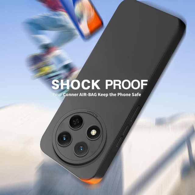 Detalle de Tenphone coque souple en silicone/TPU pour Honor Magic 7 Lite 5G (noir mat) avec protection de caméra