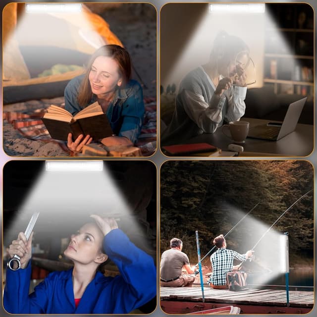 Thumbnail 6 de CREATESTAR Lampada da lavoro 22 cm ricaricabile Type-C con base magnetica e gancio, 5 modalità luce