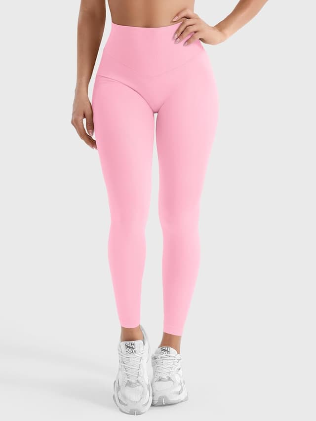 Detalle de YEOREO Damen Sport-Leggings „Invisible Scrunch“ mit hoher Taille (90% Nylon, 10% Elasthan)