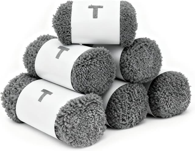 Detalle de HIXZAP12 Mikrofaser-Ersatzpads (12er-Pack) für X1 Fensterreiniger – waschbar & wiederverwendbar