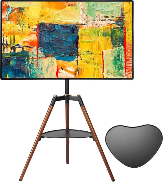 Thumbnail 6 de ETHU Tripod Easel TV Stand for 32–65 inch TVs with Height Adjustable Swivel & Beech Wood Legs (VESA 400x400, up to 40kg)