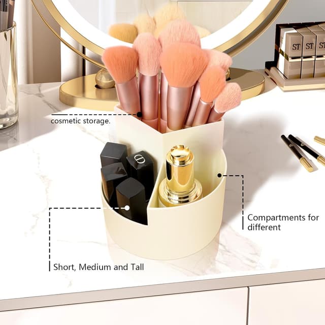 Thumbnail 6 de AiQInu Portapenne da scrivania girevole 3 scomparti ✏