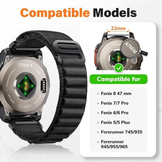 Detalle de NotoCity 22mm Quickfit nylon strap