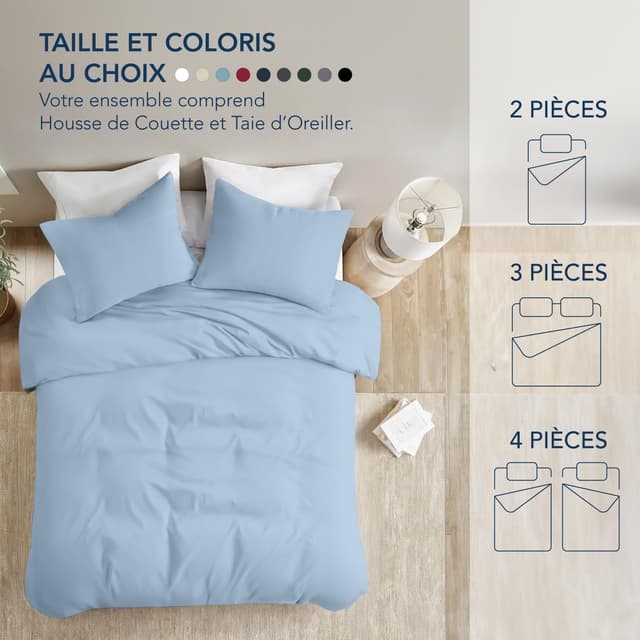 Thumbnail 5 de Dreamzie Housse de Couette 200x200 Bleu