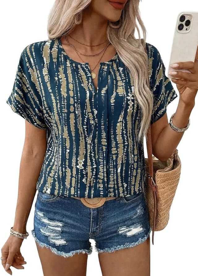 Thumbnail 6 de Women’s V-neck Floral Chiffon Blouse