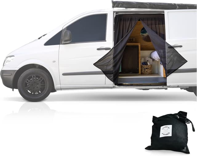 Detalle de Living in a Bubble Insektennetz für Seitentür – passend für Mercedes Sprinter, Opel Movano, Ford Transit & Fiat Ducato