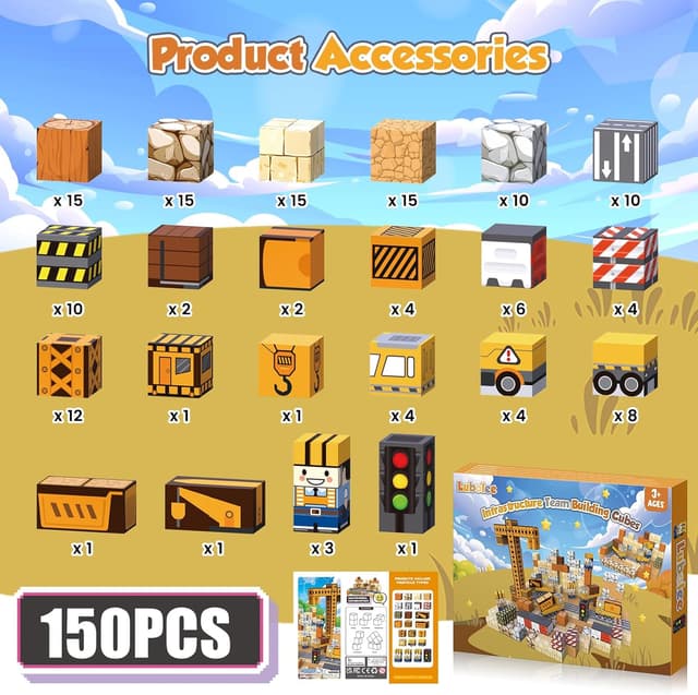 Thumbnail 4 de Lubolee bloques magnéticos para niños 150 piezas