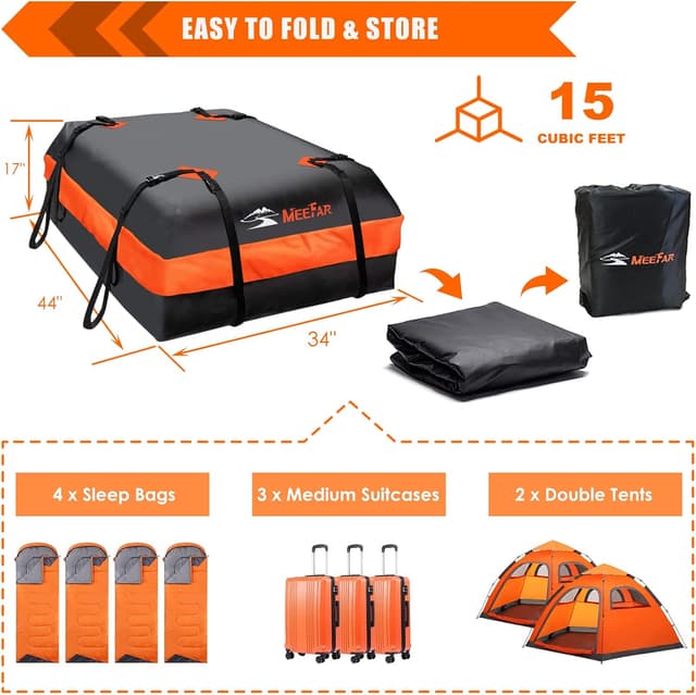 Thumbnail 5 de MeeFar XBEEK Roof Bag 15 cu ft
