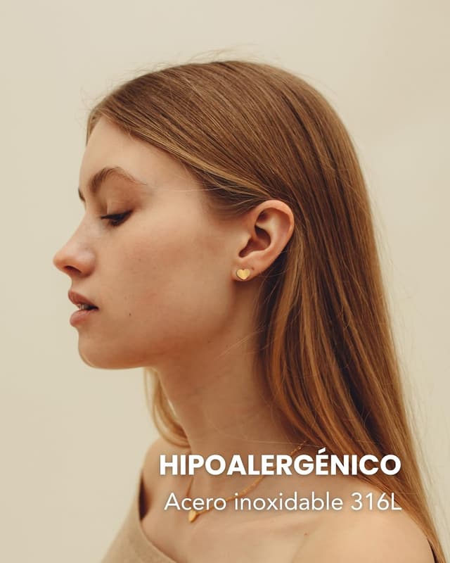 Detalle 2 de GD GOOD.designs Pendientes de corazón 6 mm