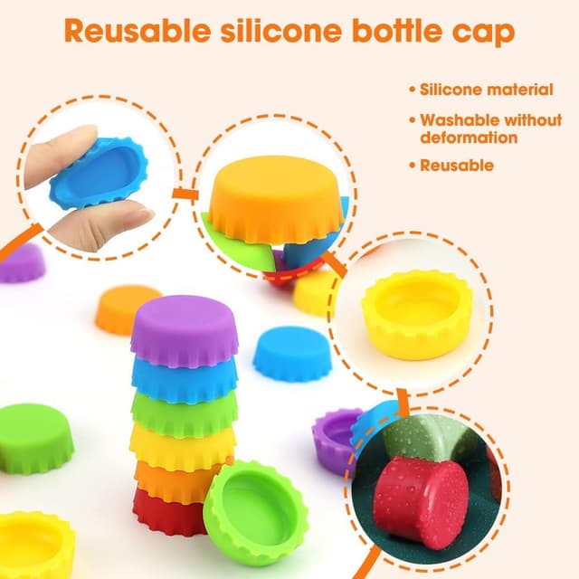 Thumbnail 3 de Riisoyu 30 Stück Silikon Kronkorken für Flaschen