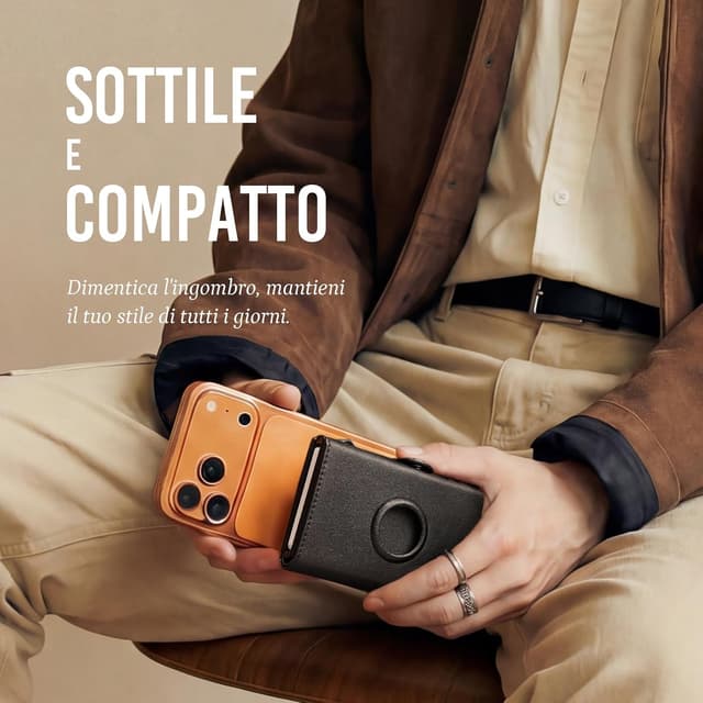 Thumbnail 1 de YESIIW Airtag Slim Wallet porta 12 carte