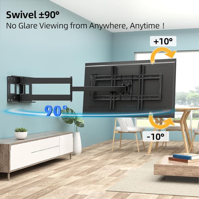 Detalle de HCMOUNTING Long Arm TV Wall Mount 110 lb