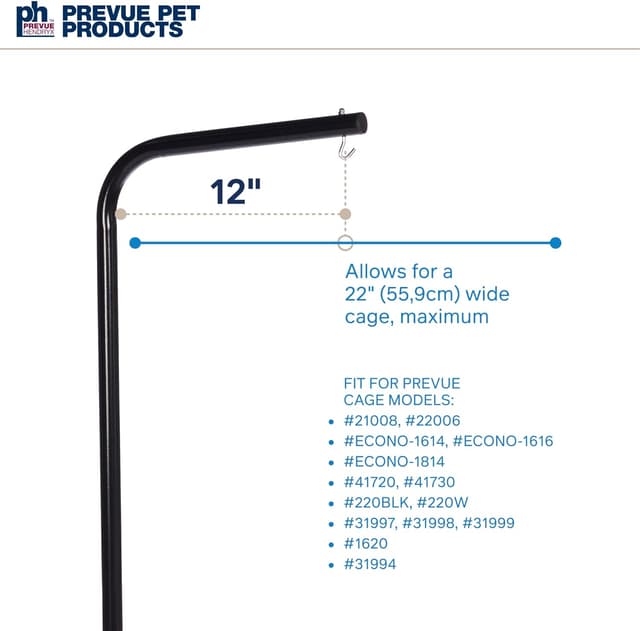 Thumbnail 5 de Prevue Stahlrohr Aufhänger Ständer 1780 schwarz 152,4 cm