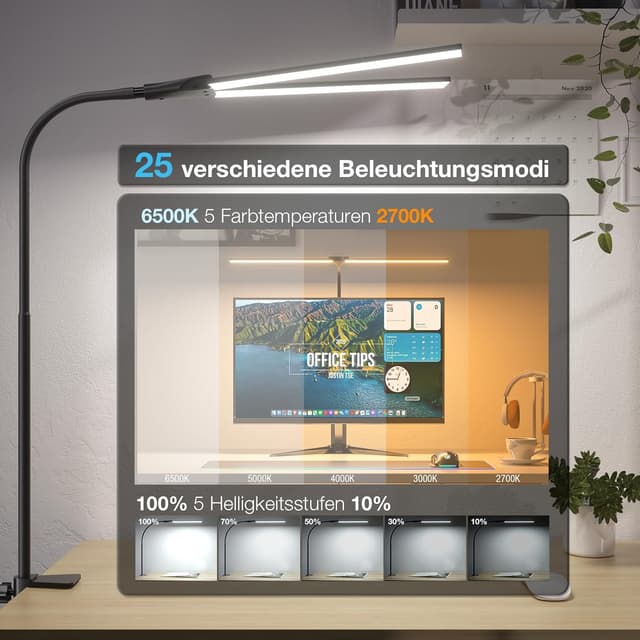 Thumbnail 4 de Hensam Schreibtischlampe 1400 lm LED dimmbar