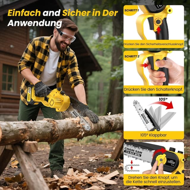 Thumbnail 6 de Mini Kettensäge 8000mAh 1000W