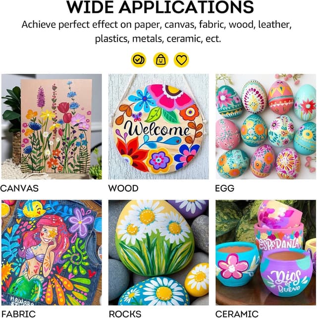 Thumbnail 6 de ABEIER Acrylfarben-Set mit 20 matten Farben (250 ml) – für Leinwand, Holz und Keramik