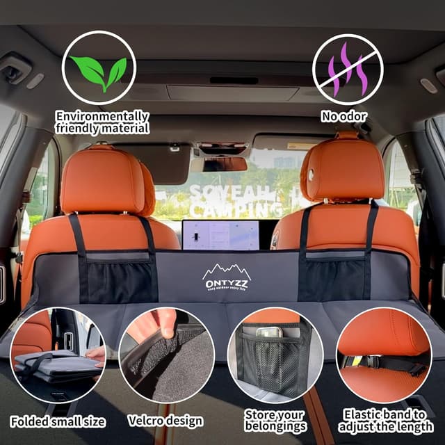Detalle de ONTYZZ Nicht-aufblasbare Auto-Camping-Matratze für SUV & Rücksitze (klappbar, tragbar)