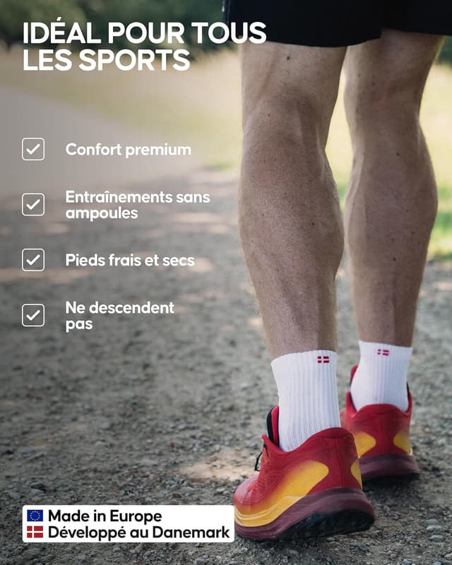 Thumbnail 2 de DANISH ENDURANCE Chaussettes de sport 3 ou 5 paires