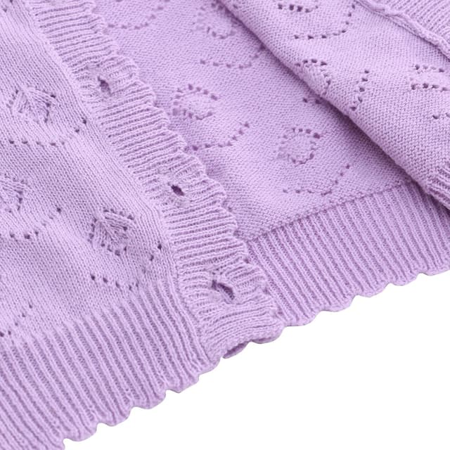 Detalle de Famuka Baby Cardigan Jacket with Buttons – soft knitted sweater for baby girls and boys