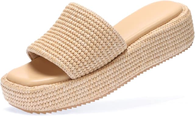 Thumbnail 6 de Monrovia Platform Sandals Raffia 1.38 in