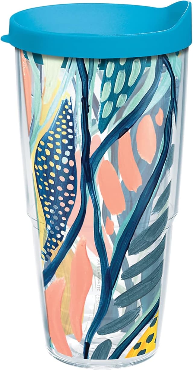 Detalle de Tervis EttaVee Abstract Double-Walled Insulated Tumbler Travel Cup, Classic 24oz (Made in USA)