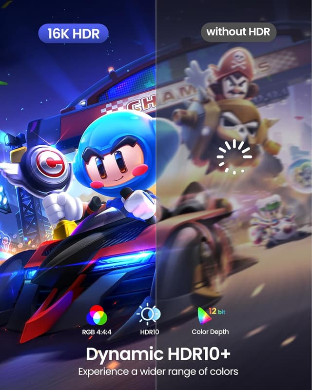 Detalle de Silkland DisplayPort 2.1 Kabel (DP80) 1,5 m – 80 Gbps, VESA-zertifiziert, für 8K@240 Hz und Gaming mit VRR