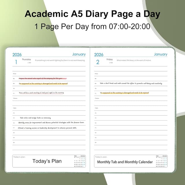 Detalle 2 de Agenda scolastica 2026 A5 una pagina al giorno