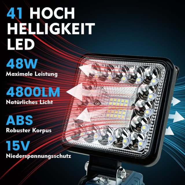 Detalle de Akku Lampe Makita 18V 48W 4800LM